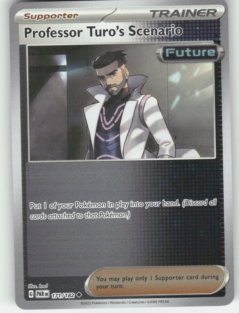 Professor Turo's Scenario Reverse Holo Uncommon SV04: Paradox Rift 171/182 NM