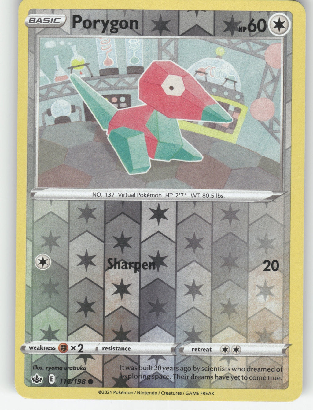 Porygon Reverse Holo Common SWSH06: Chilling Reign 116/198 NM