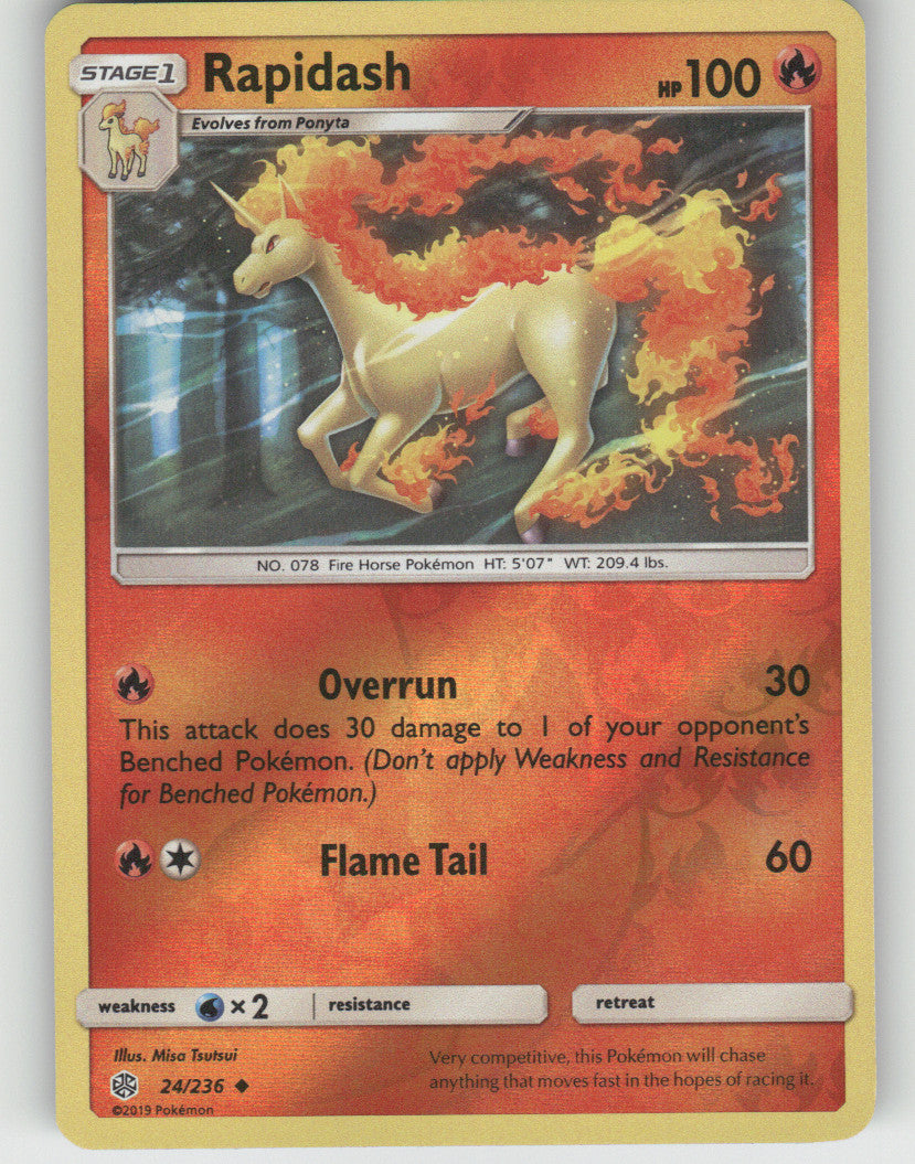 Rapidash Reverse Holo Uncommon SM - Cosmic Eclipse 24/236 NM