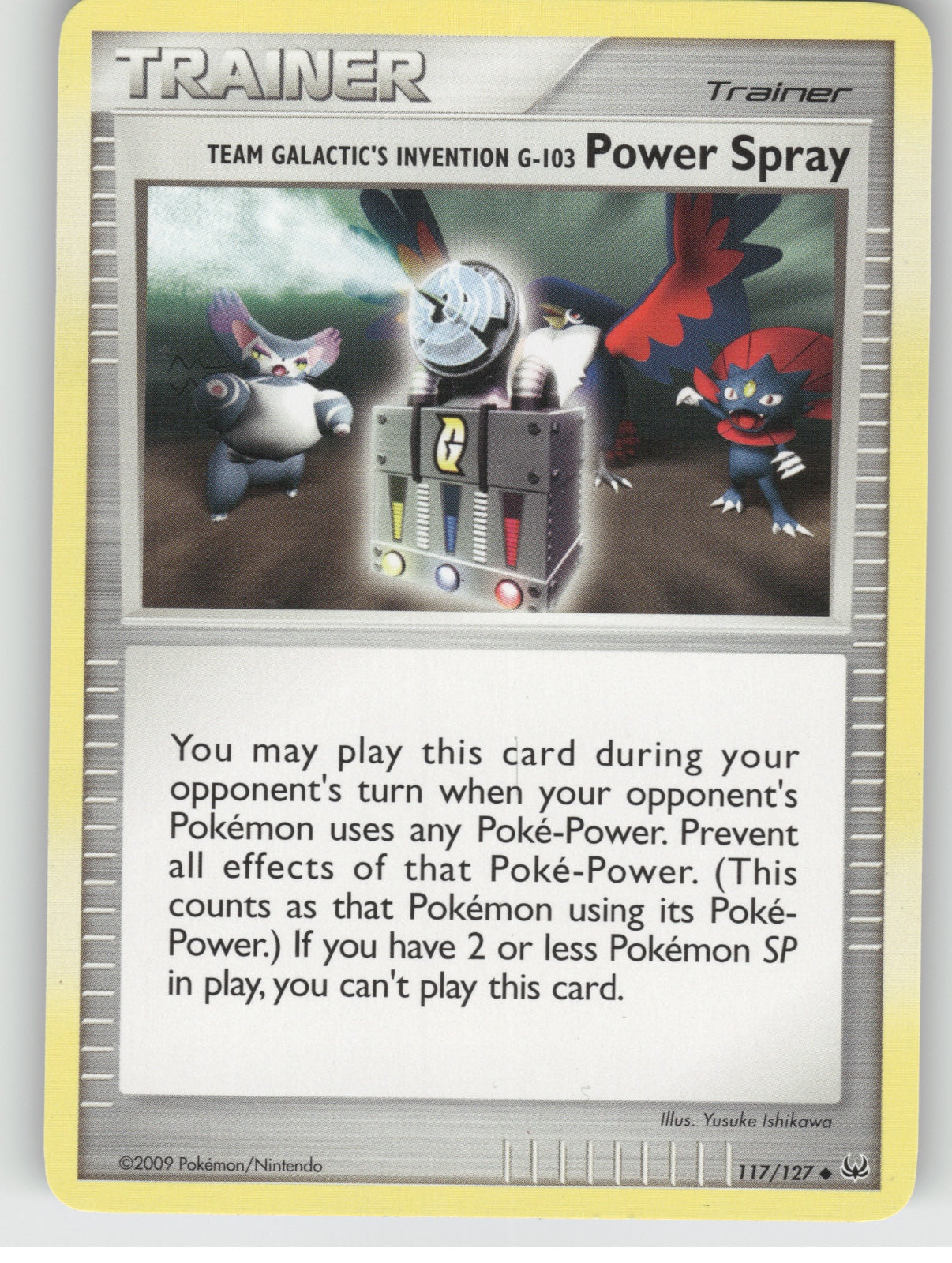 Team Galactic's Invention G-103 Power Spray Uncommon Platinum 117/127 NM