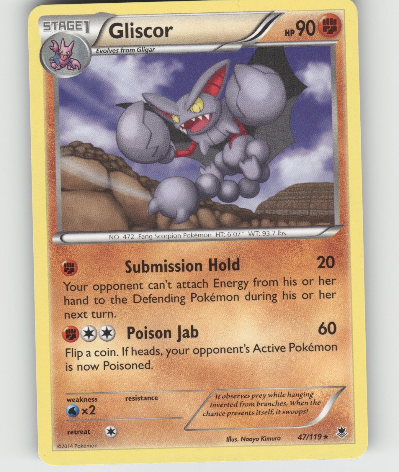 Gliscor Rare XY - Phantom Forces 47/119 NM