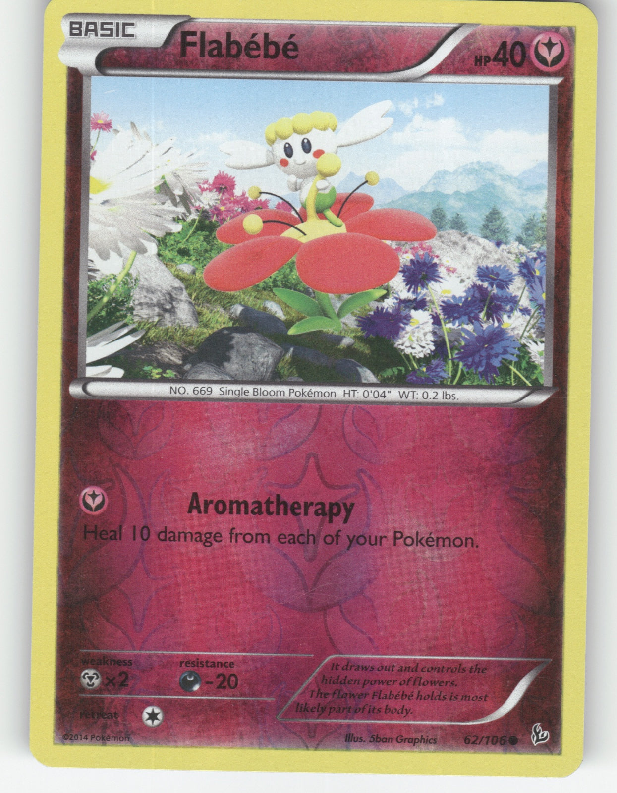 Flabebe (62) Reverse Holo Common XY - Flashfire 62/106 NM