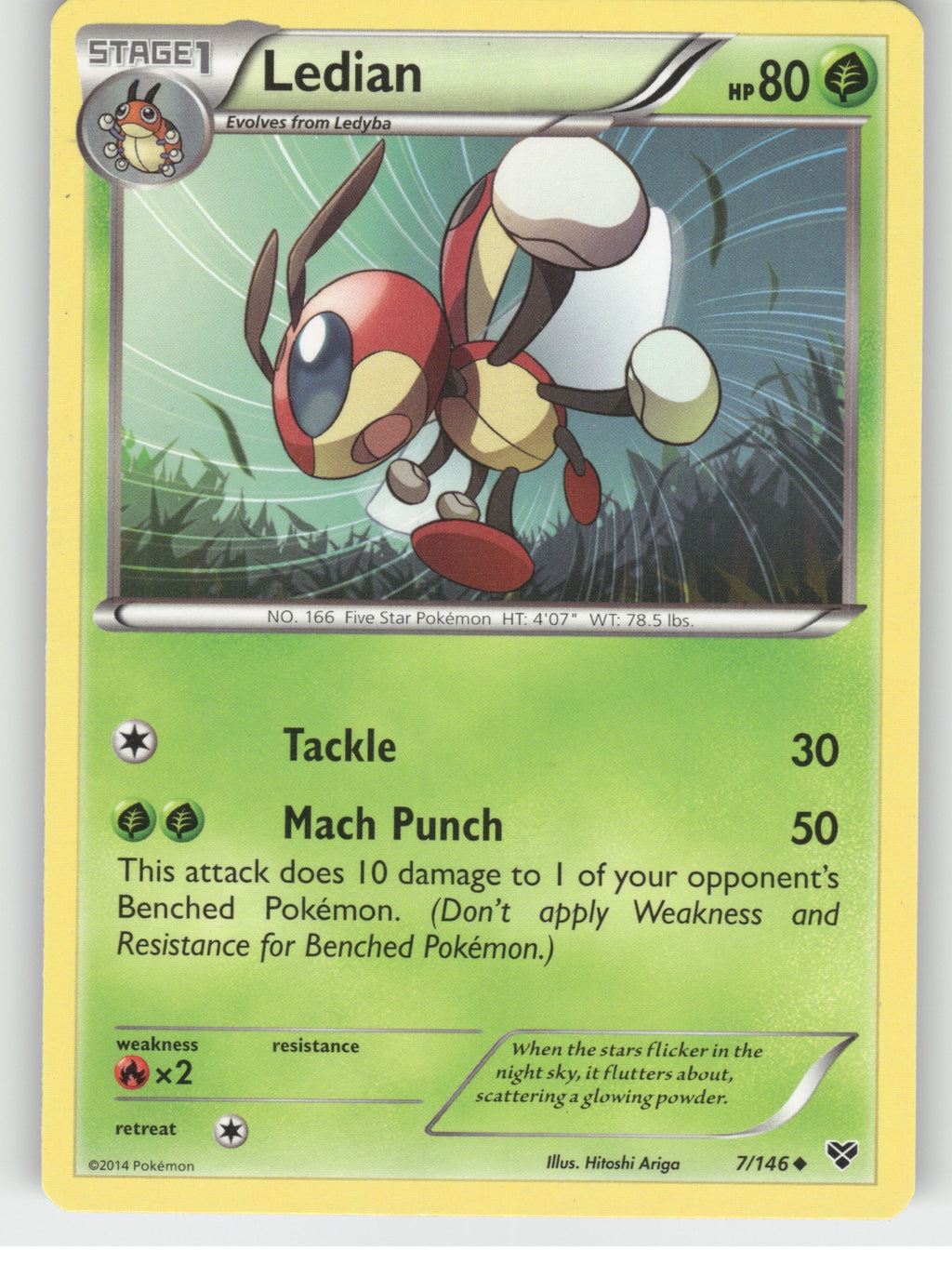 Ledian Uncommon XY Base Set 7/146 NM