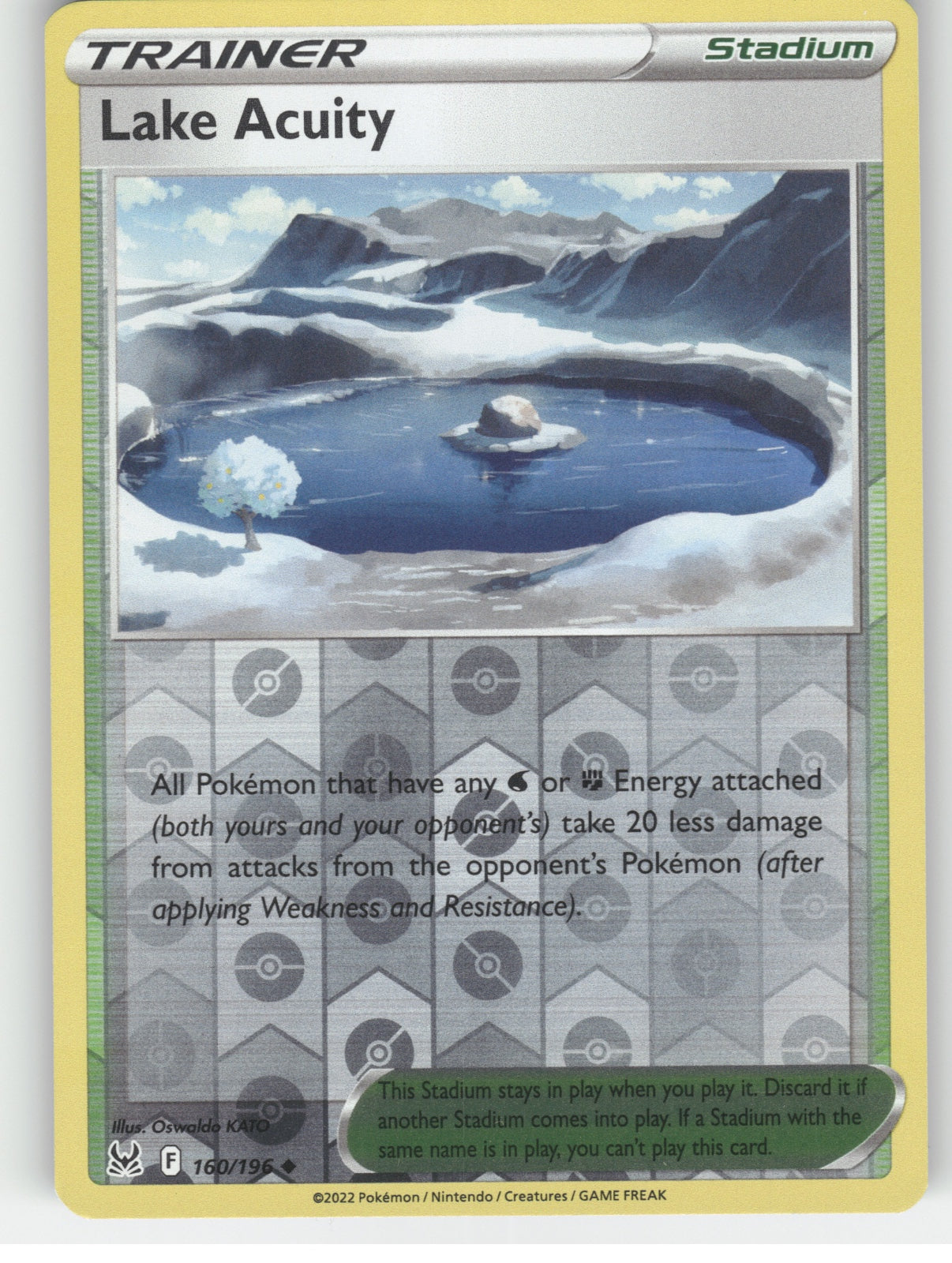 Lake Acuity Reverse Holo Uncommon SWSH11: Lost Origin 160/196 NM