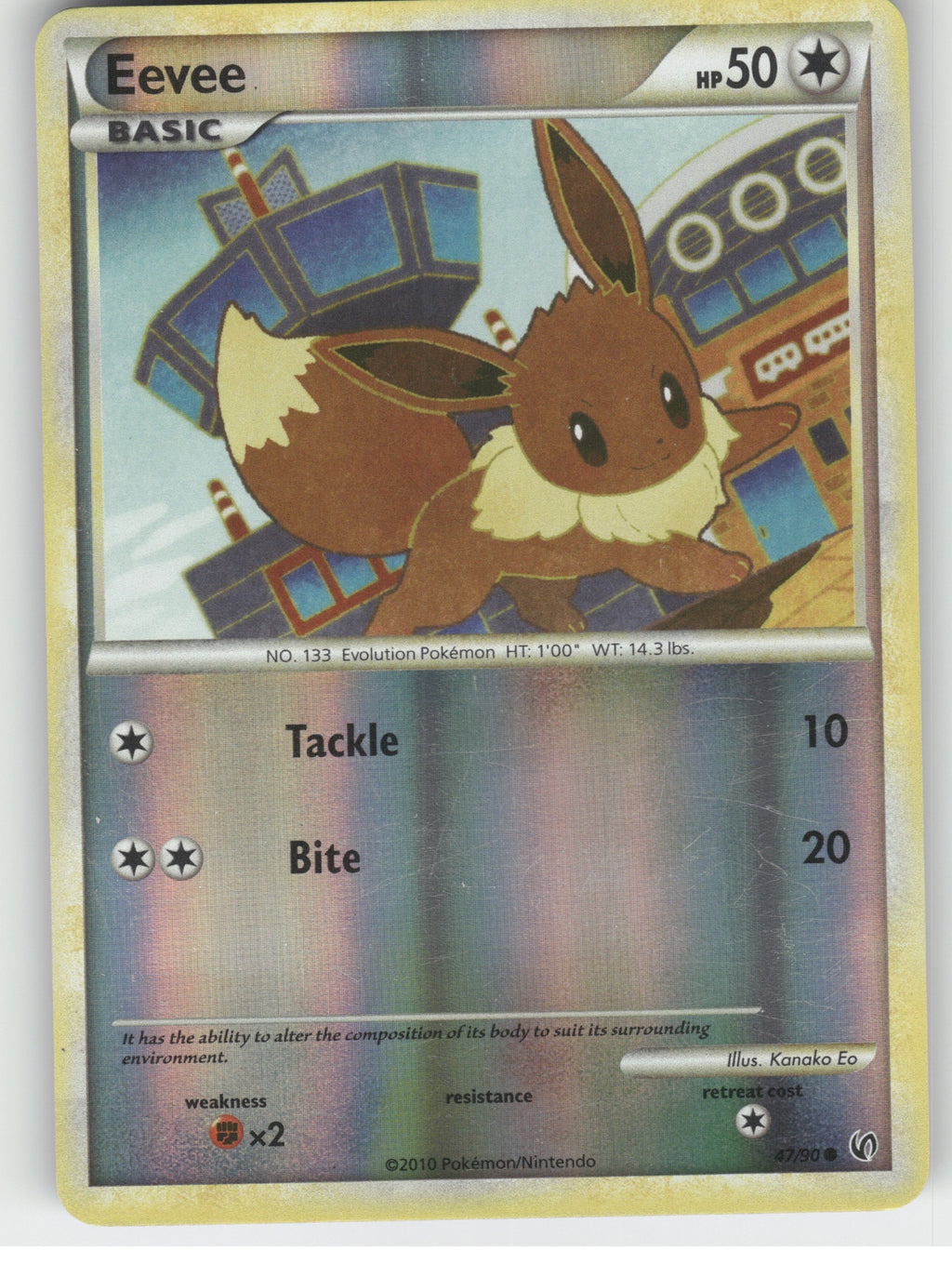 Eevee (47) Reverse Holo Common Undaunted 47/90 LP
