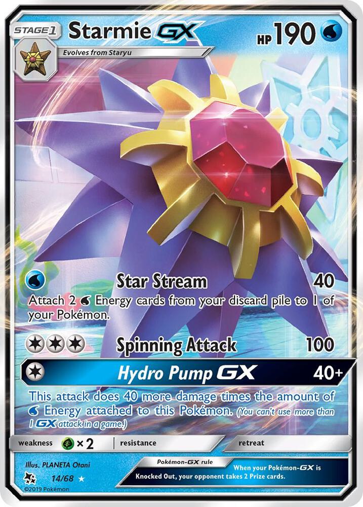 Starmie GX Holo Ultra Rare Hidden Fates 14/68 NM