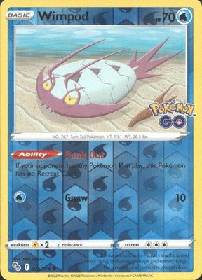 Wimpod 2022 Pokemon GO #025/078 Near Mint