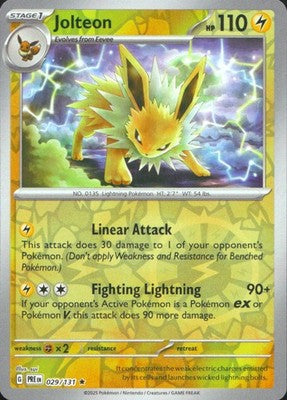 Jolteon 2025 Prismatic Evolutions #029/131 Near Mint
