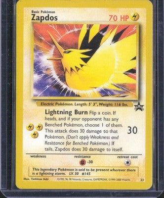 Zapdos 2000 WOTC Black Star Promo #23 Near Mint