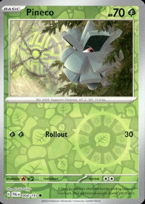 Pineco 2023 Paldea Evolved #004/193 Near Mint