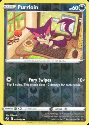 Purrloin 2023 Crown Zenith #077/159 Near Mint