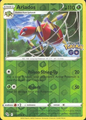 Ariados 2022 Pokemon GO #007/078 Near Mint