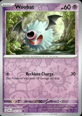 Woobat 2024 Paldean Fates #032/091 Near Mint