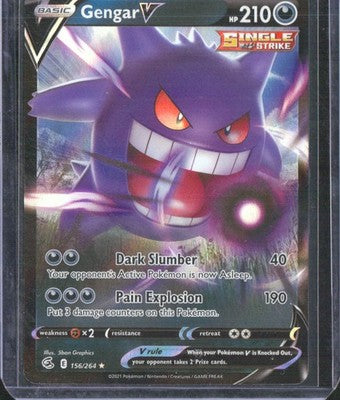 Gengar V 2021 Fusion Strike #156/264 Near Mint