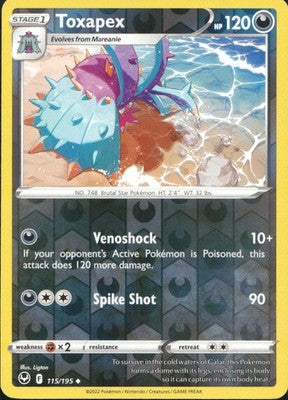 Toxapex 2022 Silver Tempest #115/195 Near Mint
