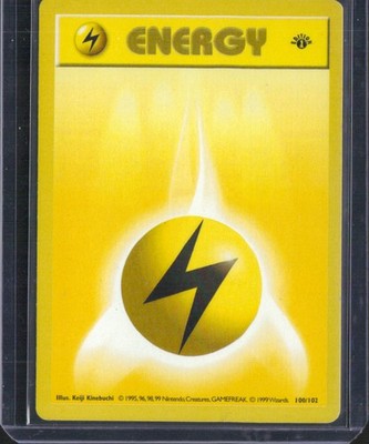 Lightning Energy 1999 Base Set Shadowless #100/102 Near Mint