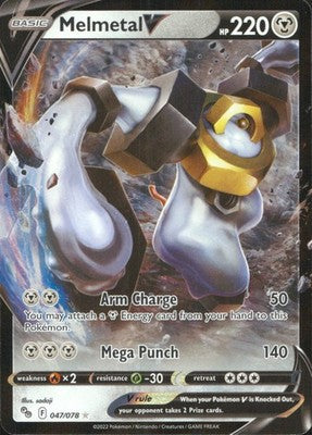 Melmetal V 2022 Pokemon GO #047/078 Near Mint