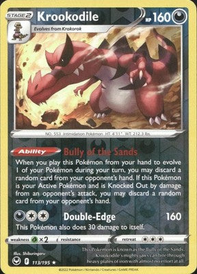 Krookodile 2022 Silver Tempest #113/195 Near Mint