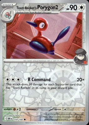 Team Rocket's Porygon2 2025 Destined Rivals #154/182 Near Mint