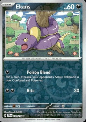 Ekans 2024 Temporal Forces #100/162 Near Mint
