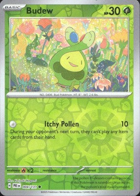 Budew 2025 Prismatic Evolutions #004/131 Near Mint