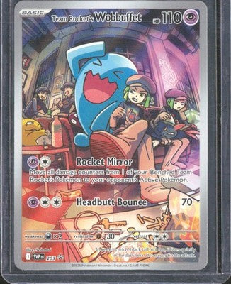 Team Rocket's Wobbuffet 2025 SVP Black Star Promo #203 Near Mint
