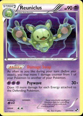Reuniclus 2011 Black & White #57/114 Near Mint