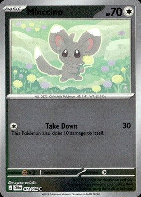 Minccino Chaos Rising #072/086 Near Mint
