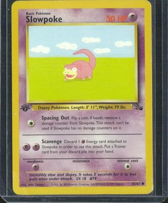 Slowpoke 1999 Fossil Unlimited #55/62 Near Mint