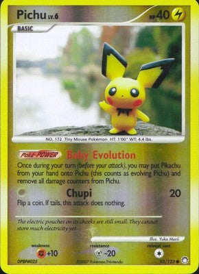 Pichu 2007 Mysterious Treasures #93/123 Near Mint