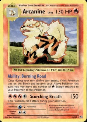Arcanine 2016 Evolutions #18/108 Near Mint