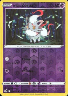 Hisuian Zorua 2022 Lost Origin #075/196 Near Mint