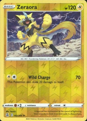 Zeraora 2021 Fusion Strike #102/264 Near Mint