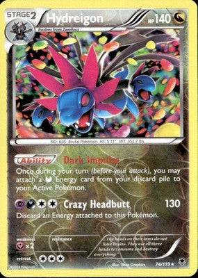 Hydreigon 2014 Phantom Forces #74/119 Near Mint