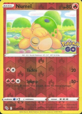 Numel 2022 Pokemon GO #013/078 Near Mint