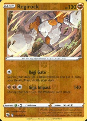 Regirock 2022 Astral Radiance #075/189 Near Mint