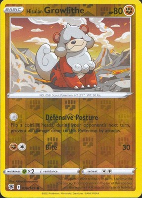 Hisuian Growlithe 2022 Astral Radiance #070/189 Near Mint