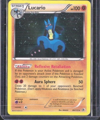 Lucario 2013 Legendary Treasures #80/113 Near Mint