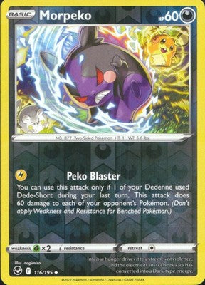 Morpeko 2022 Silver Tempest #116/195 Near Mint