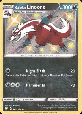 Galarian Linoone 2021 Shining Fates #SV079/SV122 Near Mint
