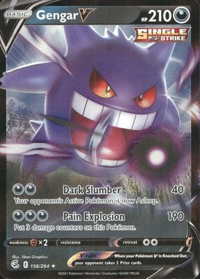 Gengar V 2021 Fusion Strike #156/264 Near Mint