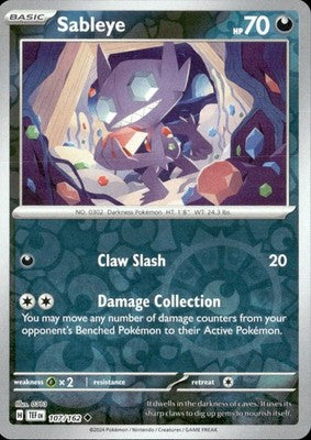 Sableye 2024 Temporal Forces #107/162 Near Mint