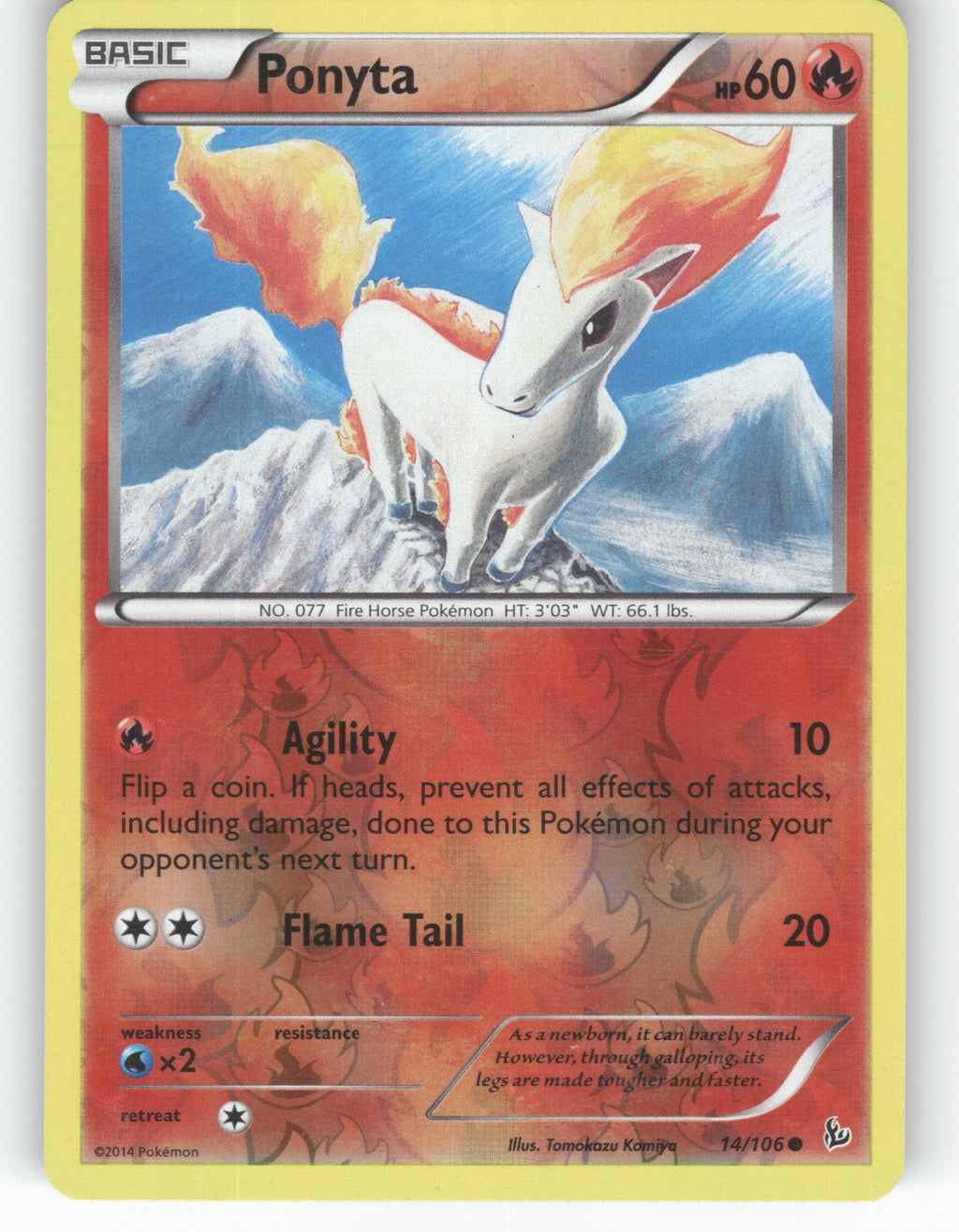 Ponyta Reverse Holo Common Generations 14/83 NM