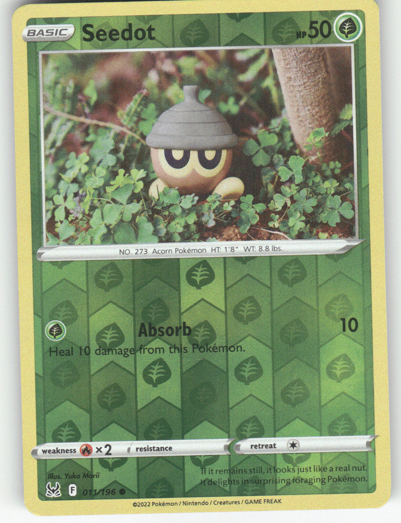 Seedot Reverse Holo Common SWSH11: Lost Origin 011/196 NM