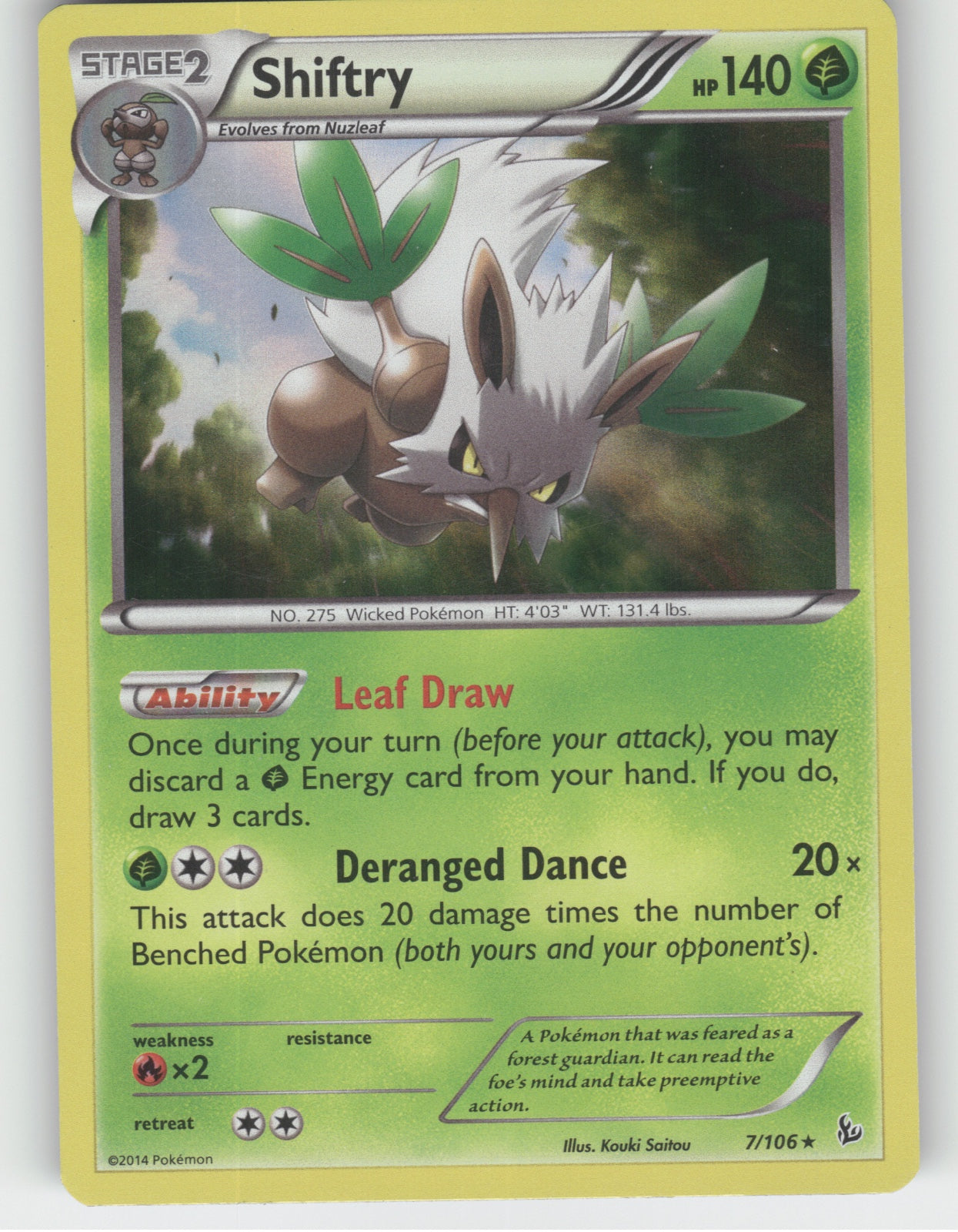 Shiftry Holo Rare XY - Flashfire 7/106 NM