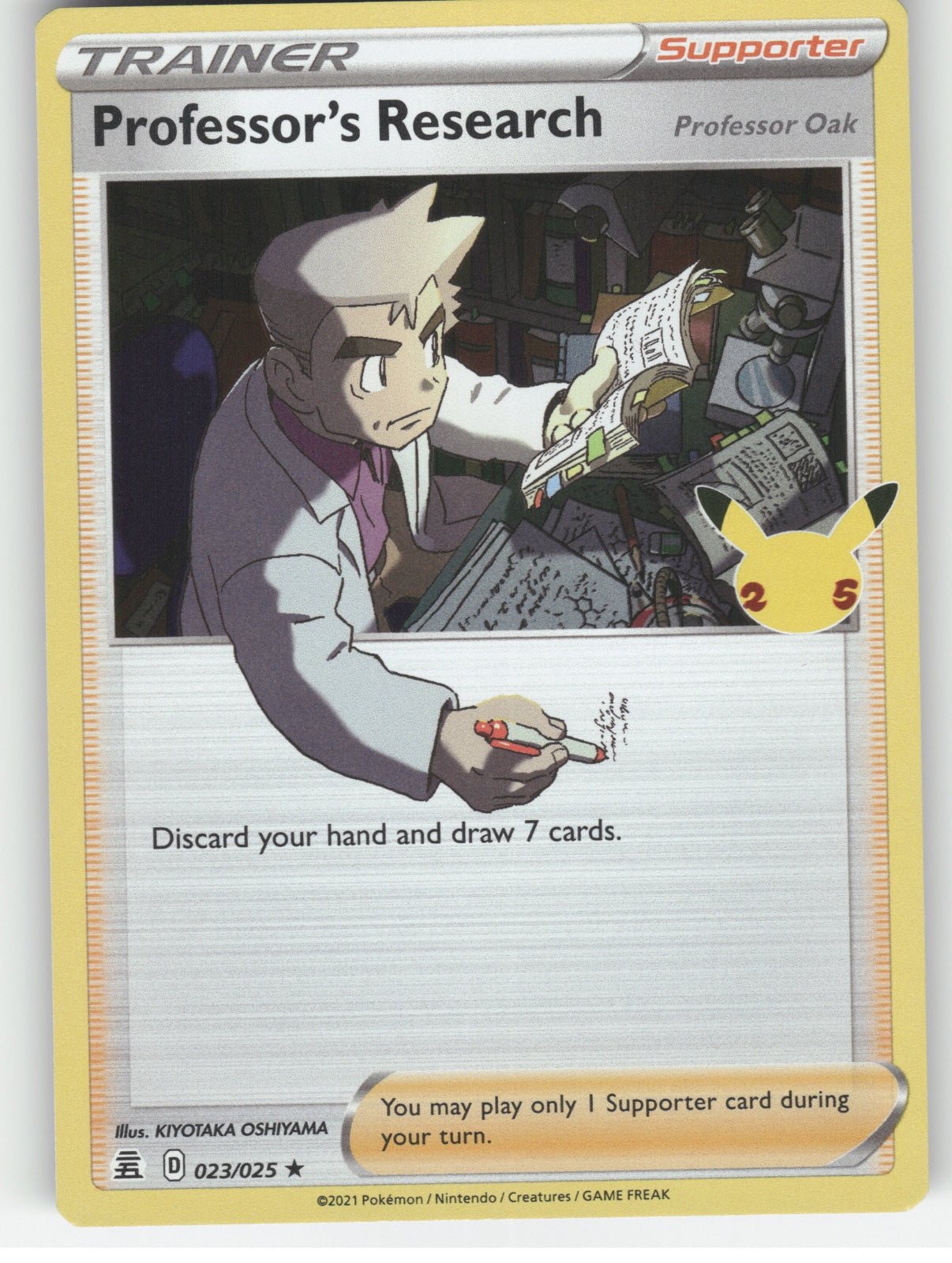 Professor's Research [Professor Oak] Holo Rare Celebrations 023/025 NM