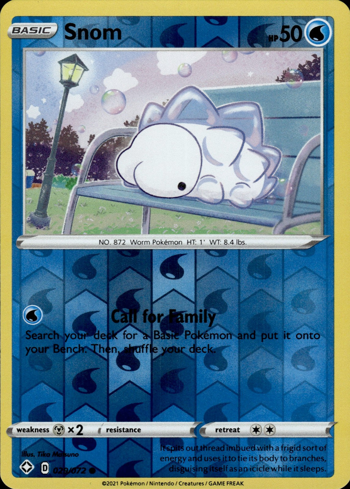 Snom Reverse Holo Common Shining Fates 029/072 NM