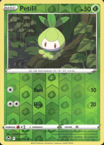 Petilil Reverse Holo Common SWSH12: Silver Tempest 009/195 NM