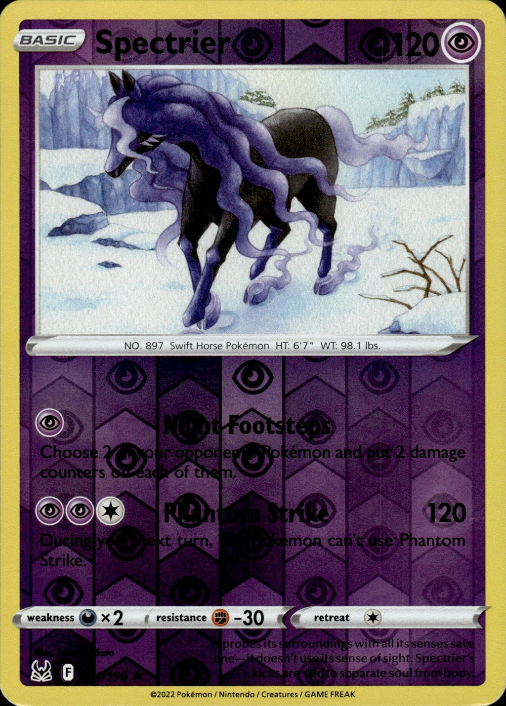 Spectrier Reverse Holo Holo Rare SWSH11: Lost Origin 081/196 NM