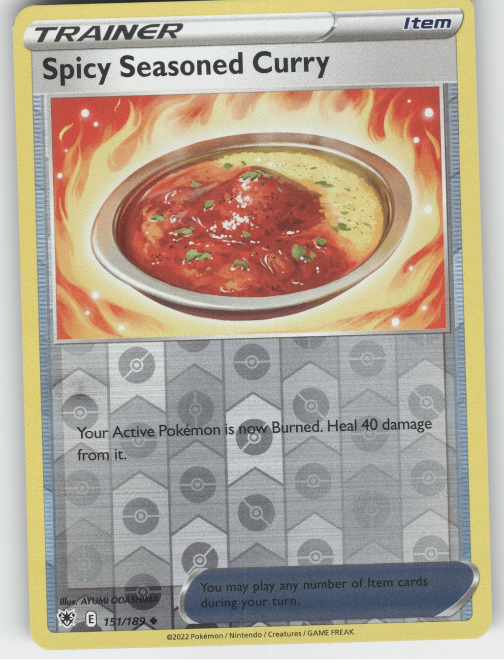 Spicy Seasoned Curry Reverse Holo Uncommon SWSH10: Astral Radiance 151/189 NM